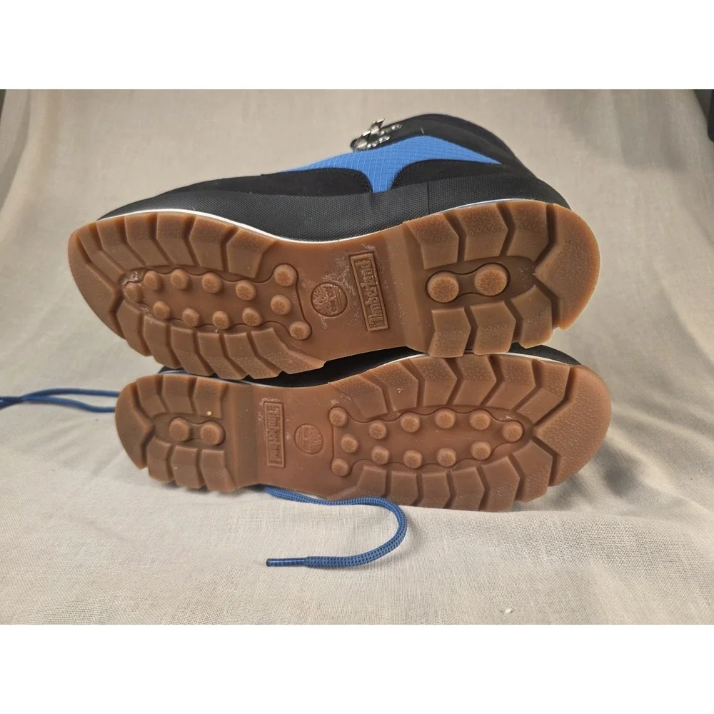 Timberland Euro Hiker Black Nubuck And Blue Size 11 Mid Hiker Worn Once